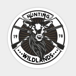 Wildlands hunting design with deer and shotguns since 1978 Magnet